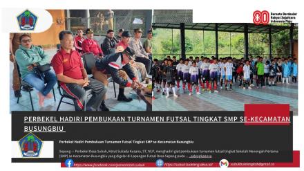 Perbekel Hadiri Pembukaan Turnamen Futsal Tingkat SMP se-Kecamatan Busungbiu