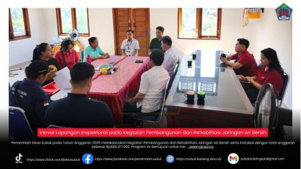 Verval Lapangan Inspektorat pada Kegiatan Pembangunan dan Rehabilitasi Jaringan Air Bersih